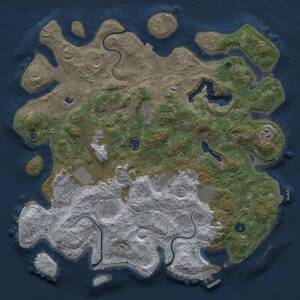 Thumbnail Rust Map: Procedural Map, Size: 4250, Seed: 5586, 16 Monuments