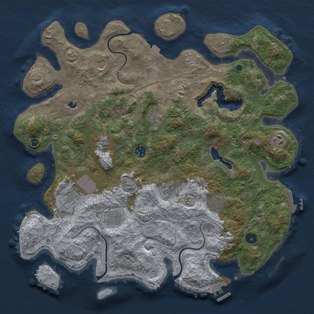 Rust Map: Procedural Map, Size: 4250, Seed: 5586, 16 Monuments