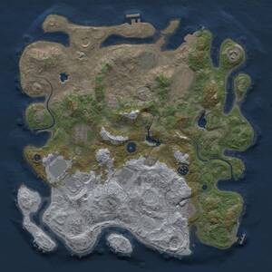 Thumbnail Rust Map: Procedural Map, Size: 4000, Seed: 856279774, 17 Monuments