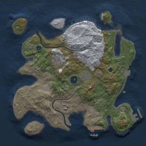 Thumbnail Rust Map: Procedural Map, Size: 3000, Seed: 11482, 10 Monuments