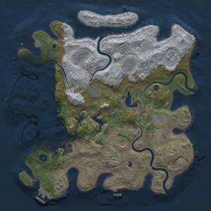 Thumbnail Rust Map: Procedural Map, Size: 4020, Seed: 1, 15 Monuments