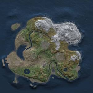 Thumbnail Rust Map: Procedural Map, Size: 2500, Seed: 2936885, 8 Monuments