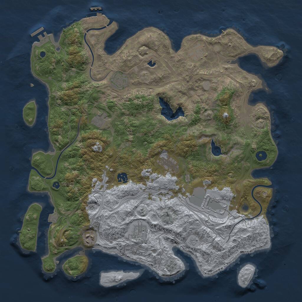 Rust Map: Procedural Map, Size: 4251, Seed: 56431, 15 Monuments