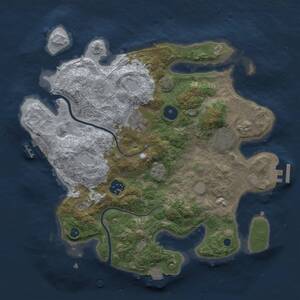 Thumbnail Rust Map: Procedural Map, Size: 3200, Seed: 733643725, 10 Monuments