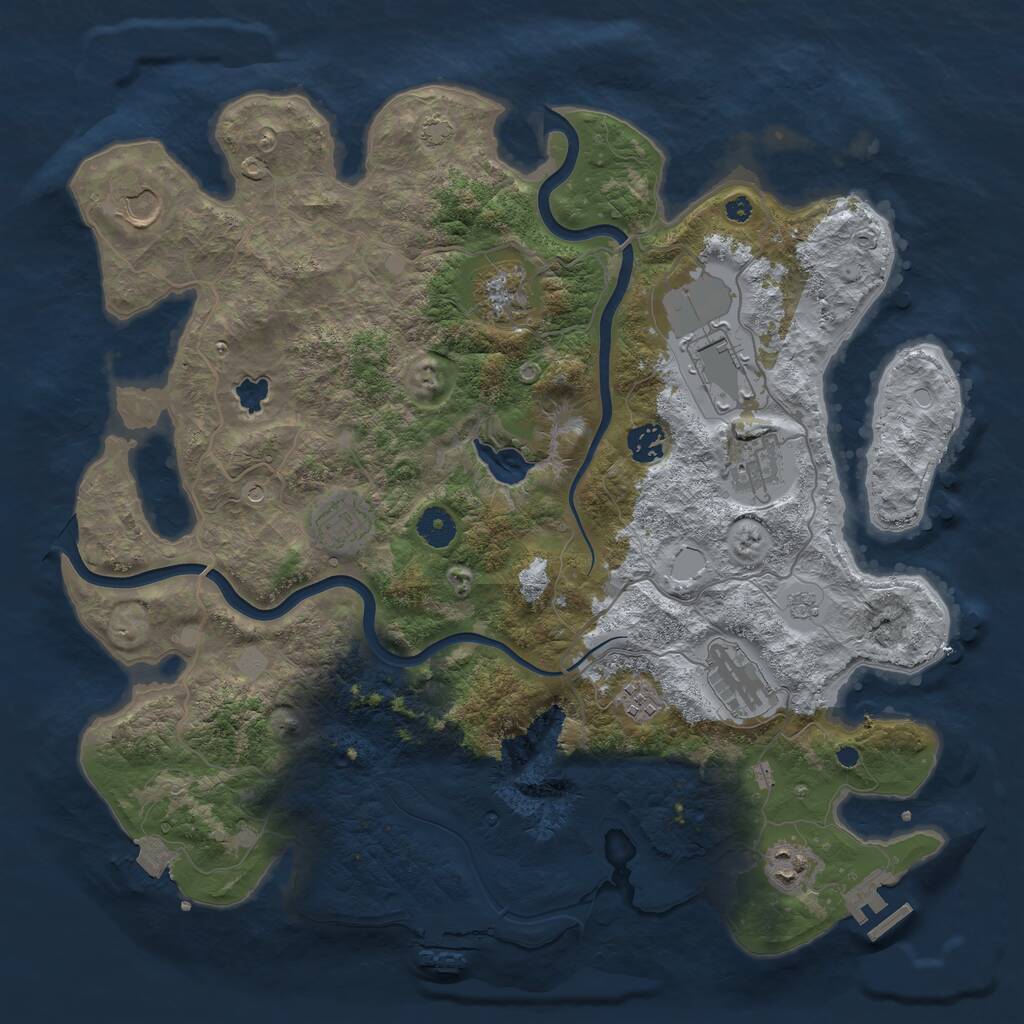 Rust Map: Procedural Map, Size: 4000, Seed: 440206901, 15 Monuments