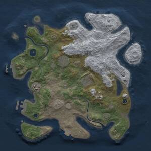 Thumbnail Rust Map: Procedural Map, Size: 3200, Seed: 46896226, 10 Monuments