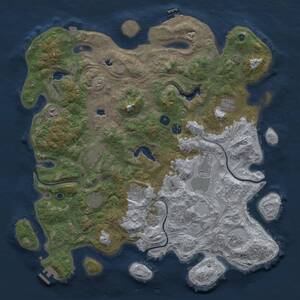 Thumbnail Rust Map: Procedural Map, Size: 4500, Seed: 953898880, 15 Monuments