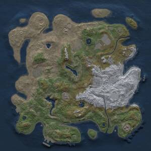 Thumbnail Rust Map: Procedural Map, Size: 4000, Seed: 6254, 14 Monuments