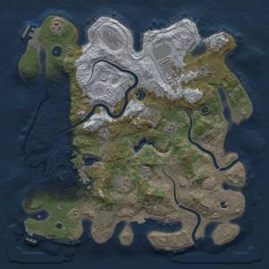Thumbnail Rust Map: Procedural Map, Size: 4000, Seed: 50008, 15 Monuments