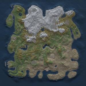 Thumbnail Rust Map: Procedural Map, Size: 4000, Seed: 50008, 13 Monuments