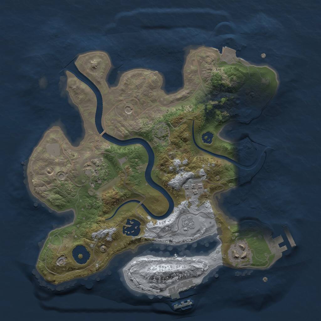 Rust Map: Procedural Map, Size: 2700, Seed: 1584428412, 10 Monuments