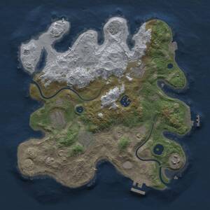 Thumbnail Rust Map: Procedural Map, Size: 3000, Seed: 1612447016, 12 Monuments