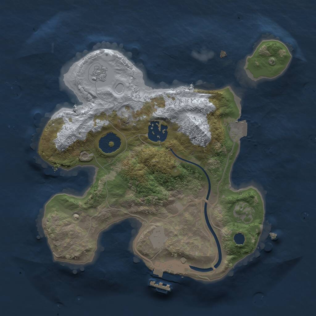 Rust Map: Procedural Map, Size: 2300, Seed: 323525, 6 Monuments