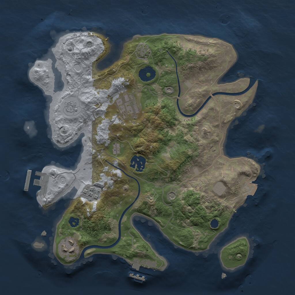 Rust Map: Procedural Map, Size: 2800, Seed: 52527611, 10 Monuments