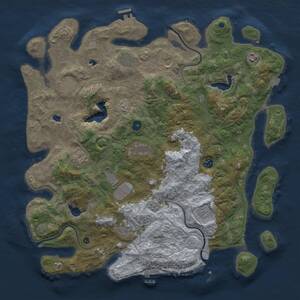 Thumbnail Rust Map: Procedural Map, Size: 4500, Seed: 1382323589, 17 Monuments