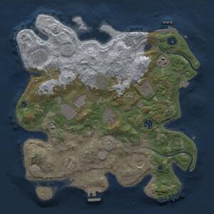 Thumbnail Rust Map: Procedural Map, Size: 3500, Seed: 125560006, 16 Monuments