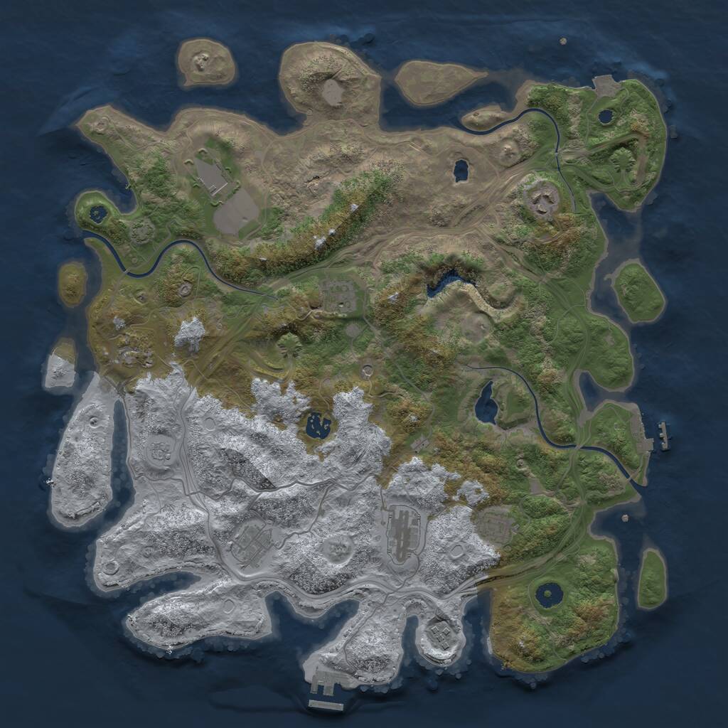 Rust Map: Procedural Map, Size: 4250, Seed: 1397479882, 15 Monuments