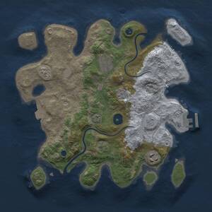 Thumbnail Rust Map: Procedural Map, Size: 3000, Seed: 1575130814, 8 Monuments