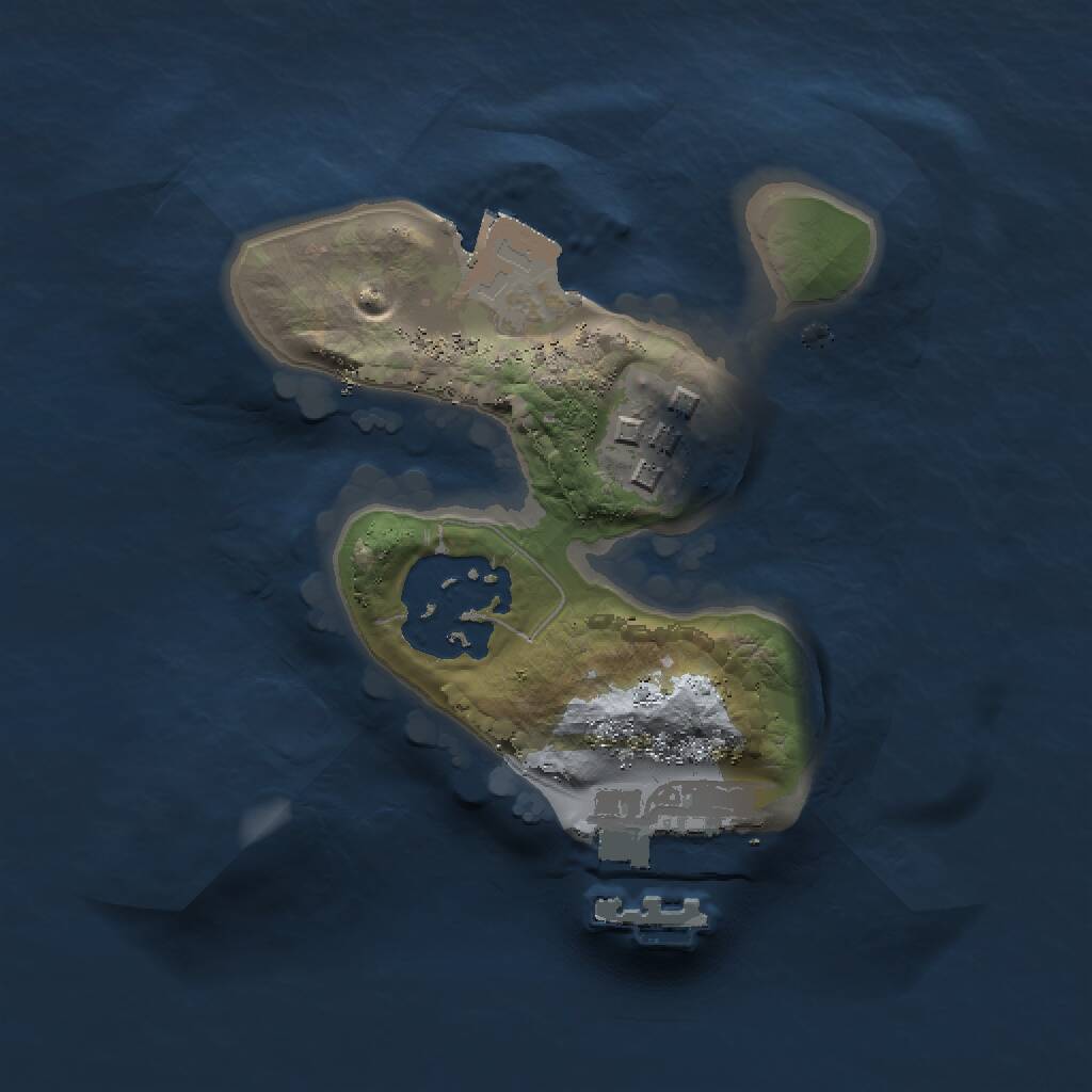 Rust Map: Procedural Map, Size: 1500, Seed: 11111111, 4 Monuments