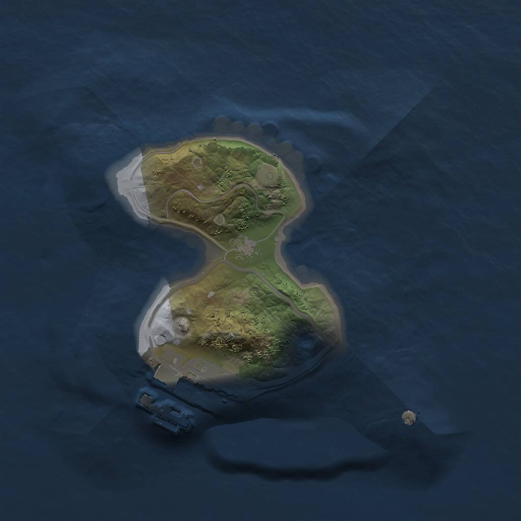 Rust Map: Procedural Map, Size: 1500, Seed: 12345678, 2 Monuments