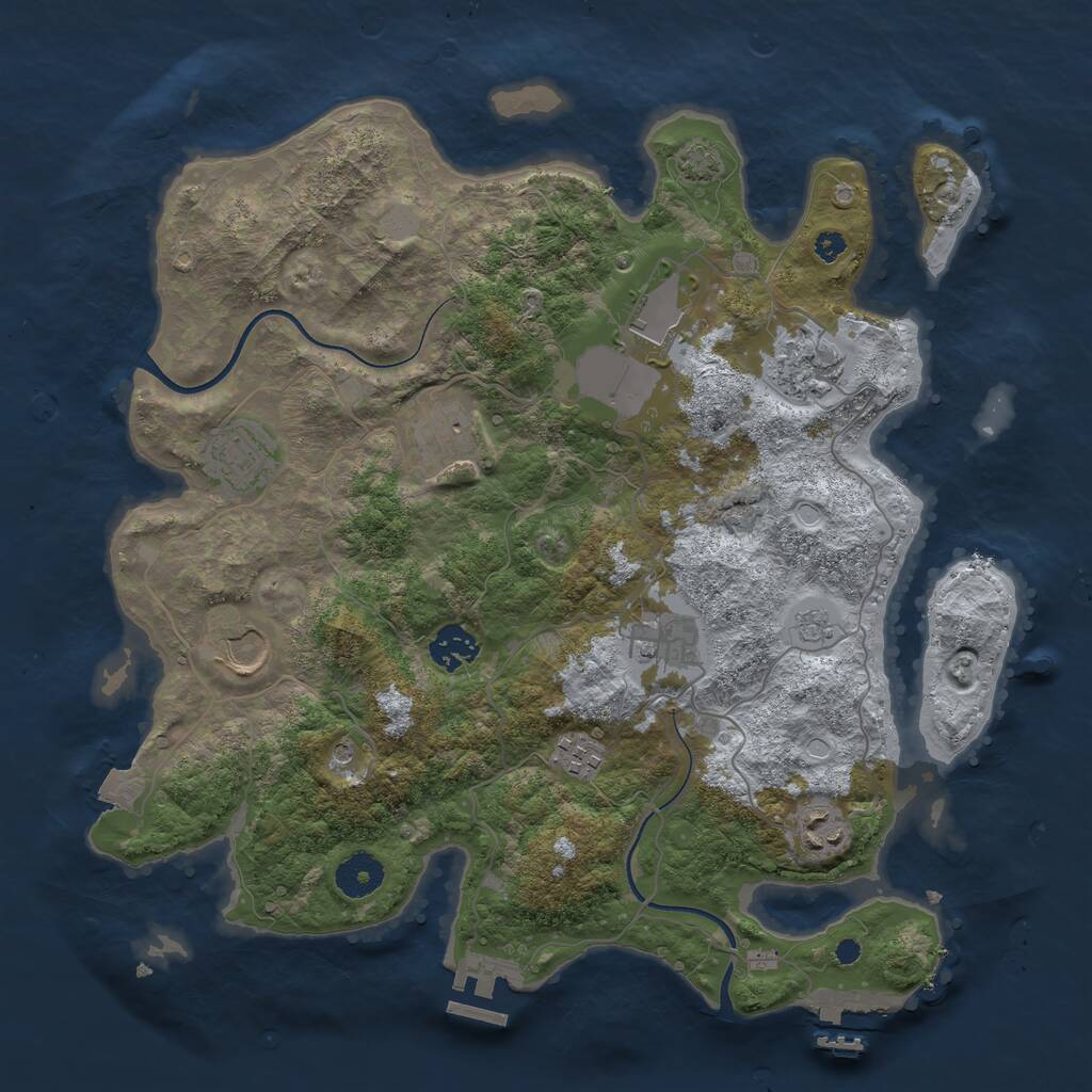 Rust Map: Procedural Map, Size: 3600, Seed: 37567805, 15 Monuments