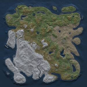 Thumbnail Rust Map: Procedural Map, Size: 4800, Seed: 578424677, 16 Monuments