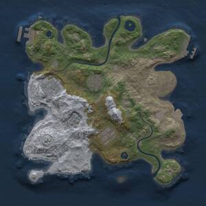 Thumbnail Rust Map: Procedural Map, Size: 2800, Seed: 373, 10 Monuments