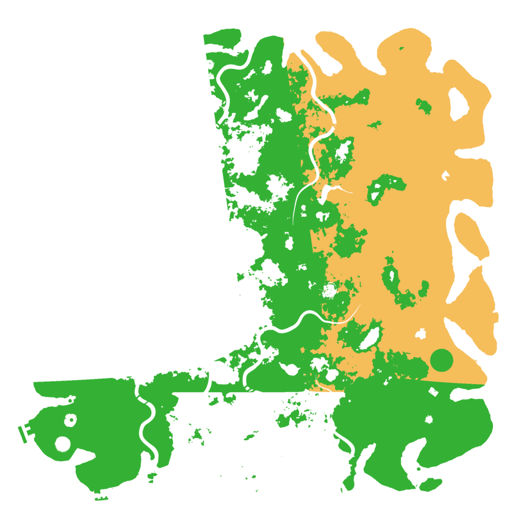 Biome Rust Map: Procedural Map, Size: 6000, Seed: 49582