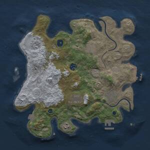 Thumbnail Rust Map: Procedural Map, Size: 3300, Seed: 21972528, 13 Monuments