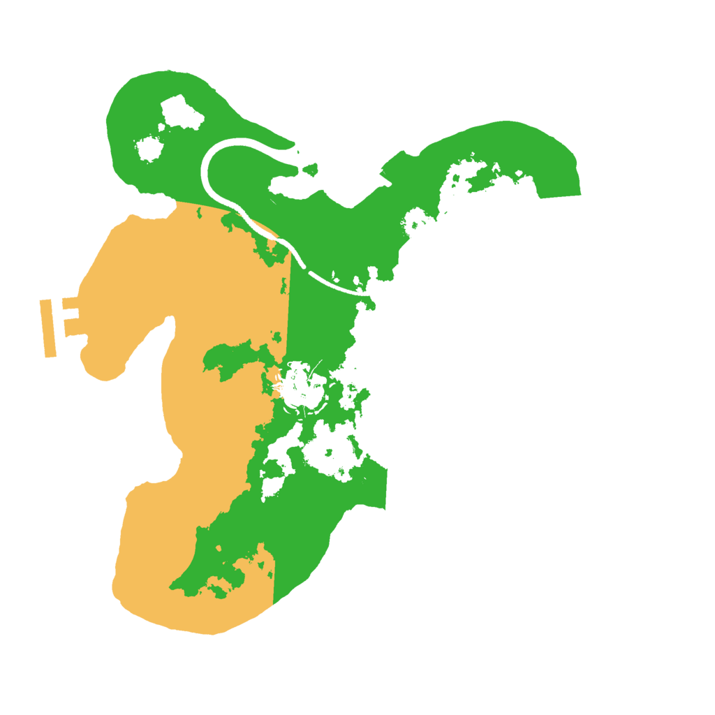 Biome Rust Map: Procedural Map, Size: 2500, Seed: 1070115560