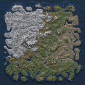 Thumbnail Rust Map: Procedural Map, Size: 6000, Seed: 21559244, 17 Monuments