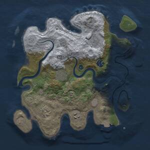 Thumbnail Rust Map: Procedural Map, Size: 3000, Seed: 463595873, 10 Monuments