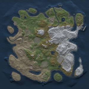 Thumbnail Rust Map: Procedural Map, Size: 3500, Seed: 8364862, 13 Monuments