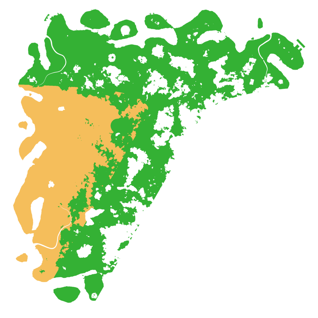 Biome Rust Map: Procedural Map, Size: 6000, Seed: 66664