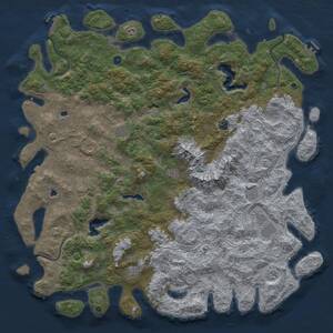 Thumbnail Rust Map: Procedural Map, Size: 6000, Seed: 66664, 17 Monuments