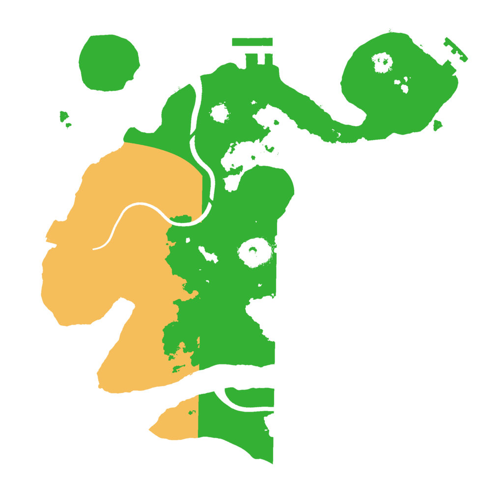 Biome Rust Map: Procedural Map, Size: 2500, Seed: 396278917