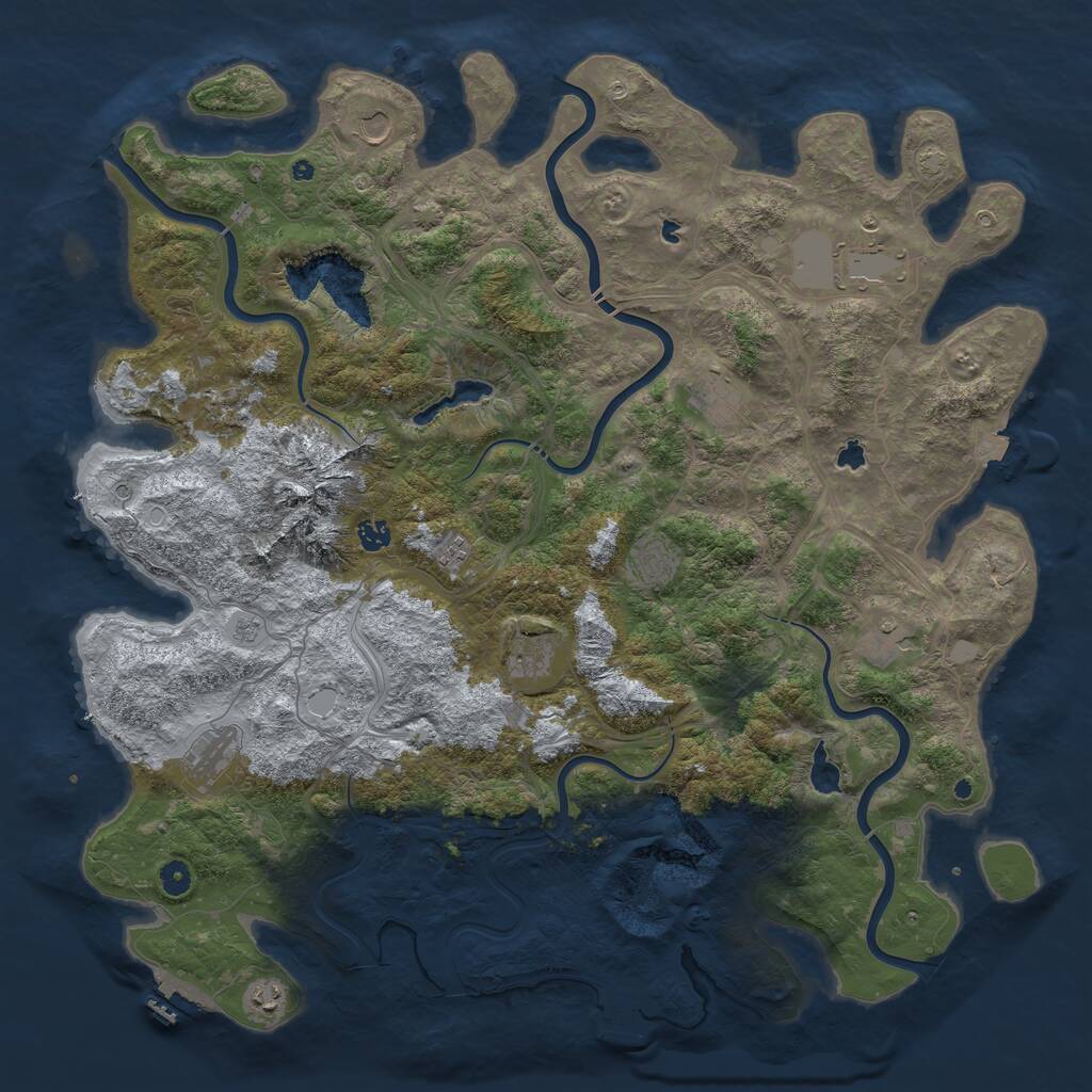 Rust Map: Procedural Map, Size: 5000, Seed: 15081995, 17 Monuments