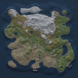 Thumbnail Rust Map: Procedural Map, Size: 3600, Seed: 1056732225, 13 Monuments