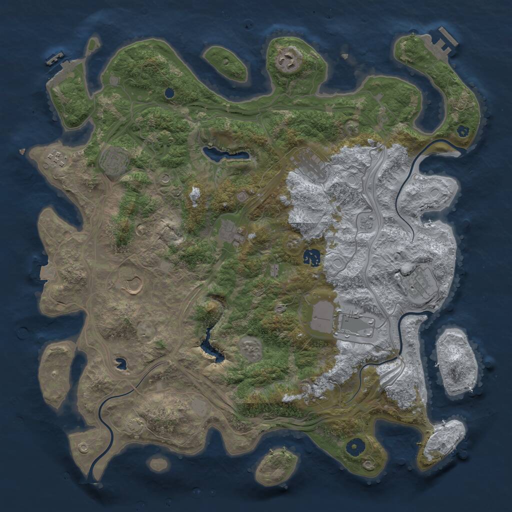 Rust Map: Procedural Map, Size: 4253, Seed: 1726370369, 16 Monuments