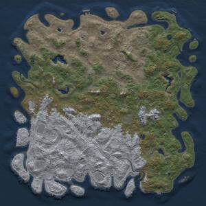 Thumbnail Rust Map: Procedural Map, Size: 6000, Seed: 1212, 17 Monuments