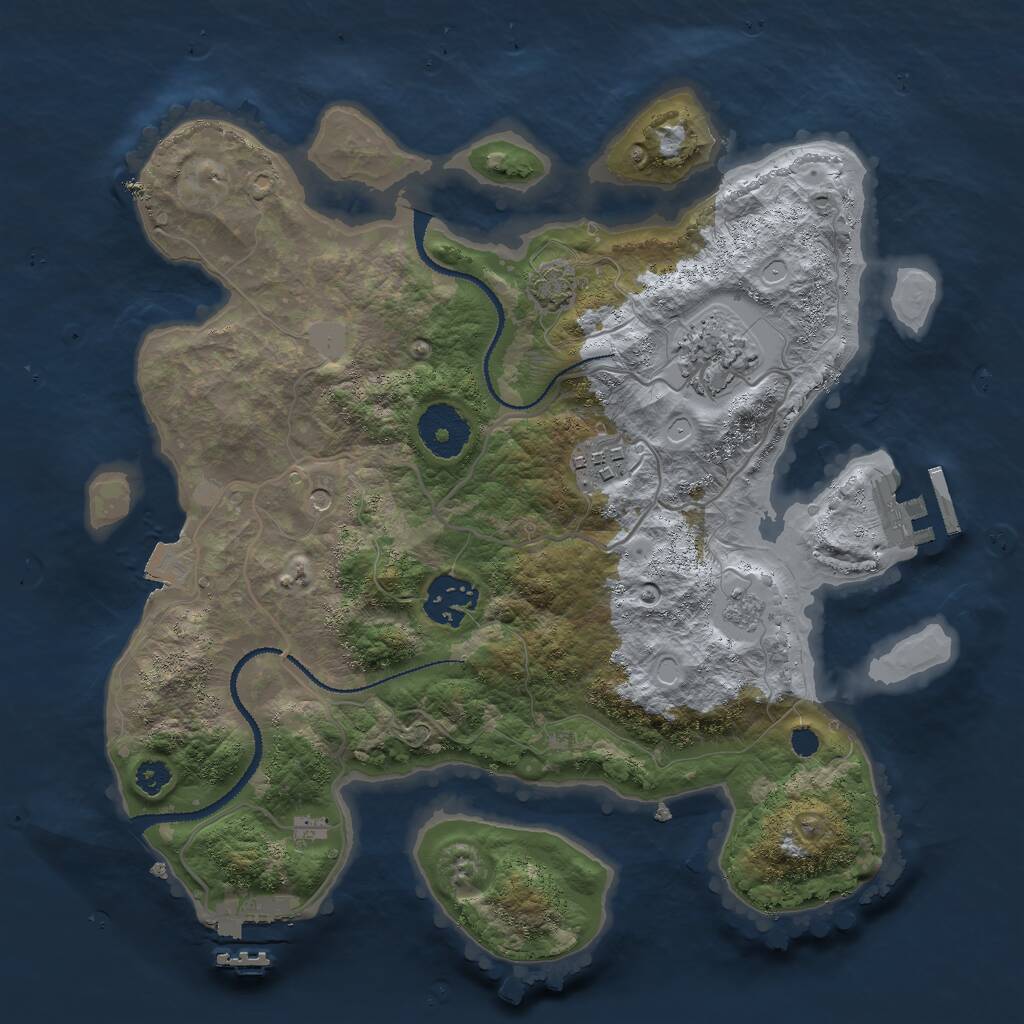 Rust Map: Procedural Map, Size: 3000, Seed: 15812, 11 Monuments