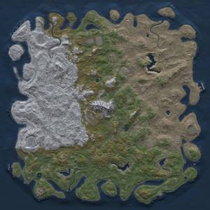 Thumbnail Rust Map: Procedural Map, Size: 6000, Seed: 1196756546, 17 Monuments