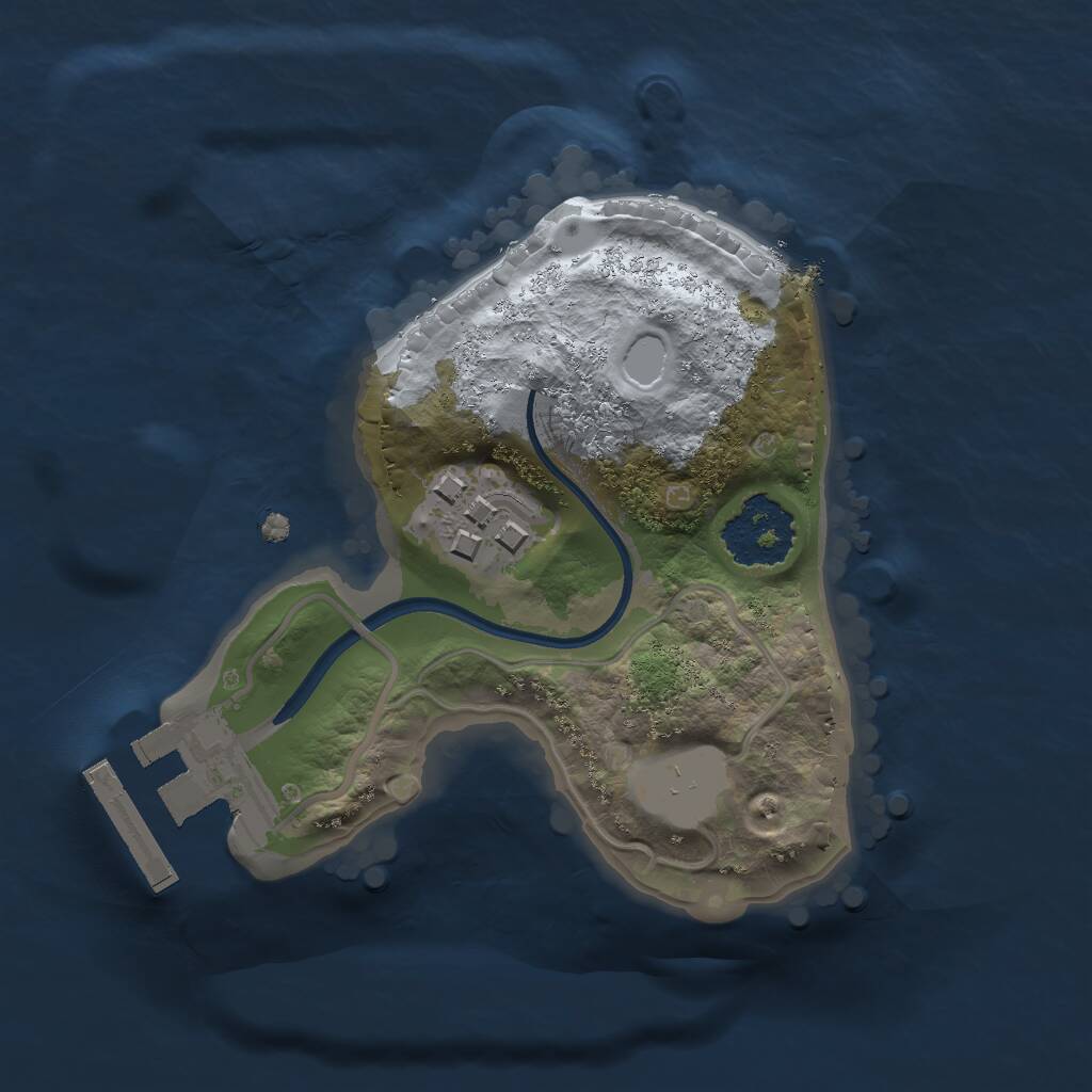 Rust Map: Procedural Map, Size: 1556, Seed: 1, 3 Monuments