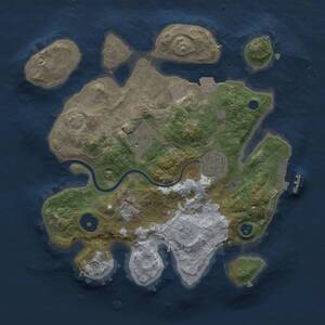 Thumbnail Rust Map: Procedural Map, Size: 2700, Seed: 872979742, 6 Monuments