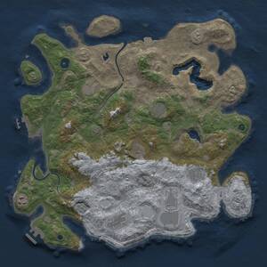 Thumbnail Rust Map: Procedural Map, Size: 4000, Seed: 428017949, 14 Monuments