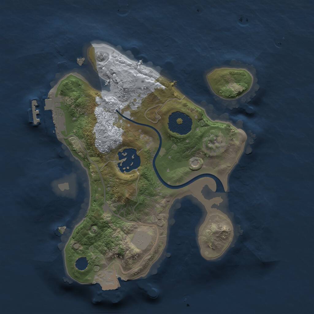 Rust Map: Procedural Map, Size: 2000, Seed: 1770733294, 3 Monuments