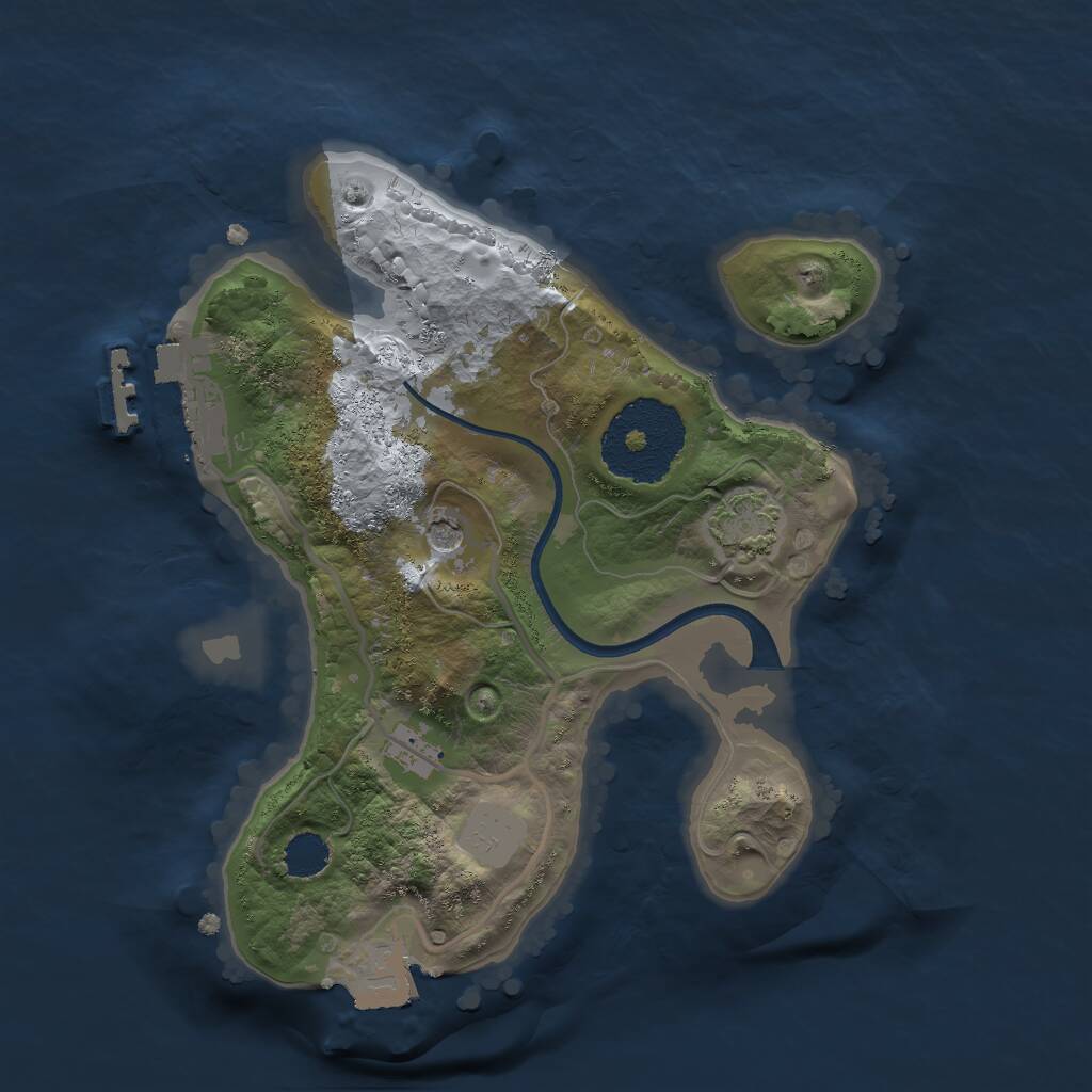 Rust Map: Procedural Map, Size: 2000, Seed: 1770733294, 4 Monuments