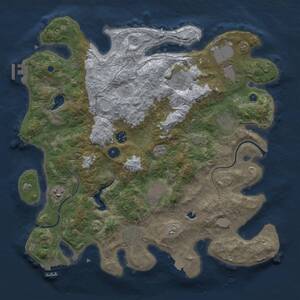 Thumbnail Rust Map: Procedural Map, Size: 4000, Seed: 785027712, 14 Monuments