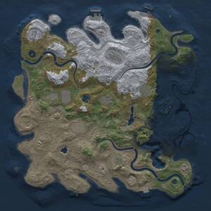 Thumbnail Rust Map: Procedural Map, Size: 4250, Seed: 25031, 17 Monuments