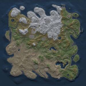 Thumbnail Rust Map: Procedural Map, Size: 4250, Seed: 25031, 15 Monuments